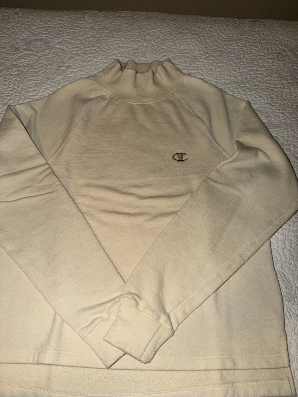 Champion Cream Turtleneck Pullover Sweatshirt